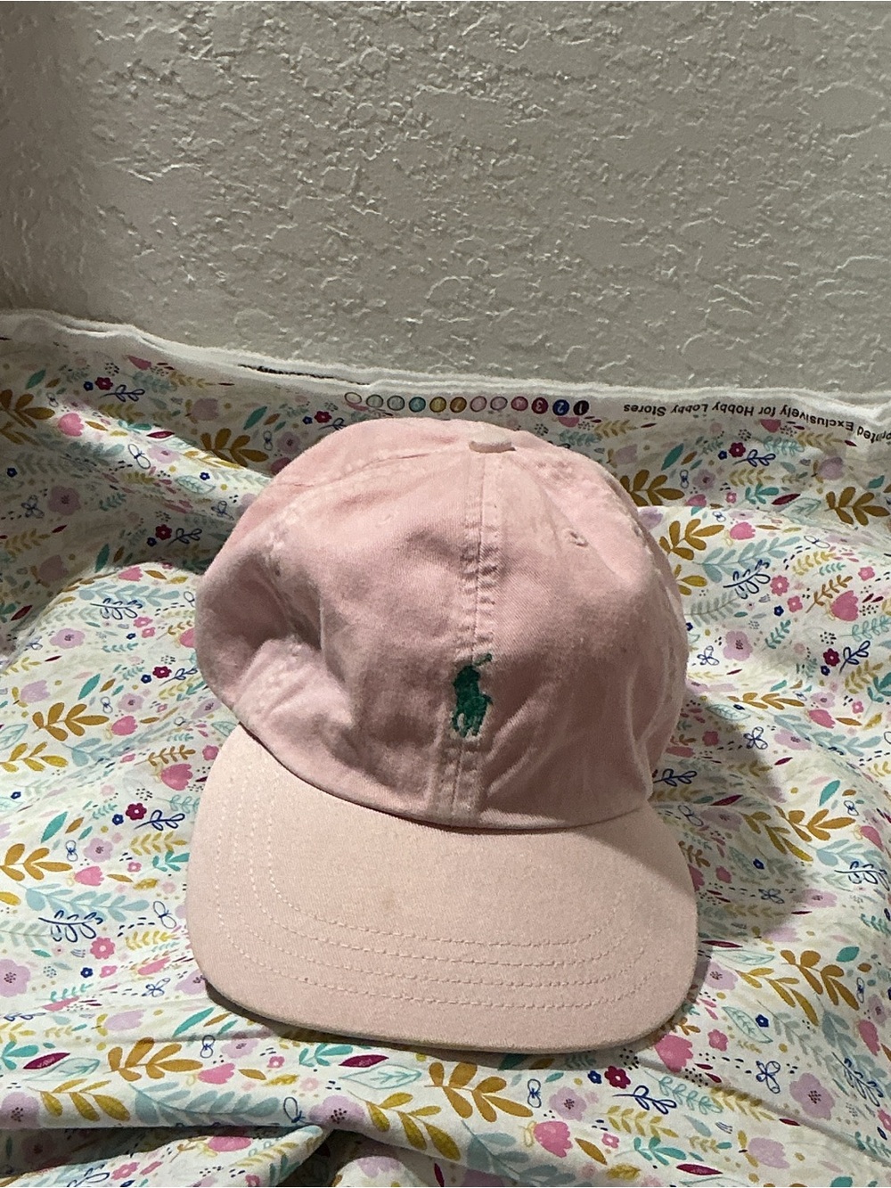 Polo by Ralph Lauren Pink men’s Cotton Hat with Green Logo